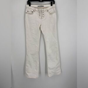 Express Juniors’ Low Rise Flared White Jeans size 3/4